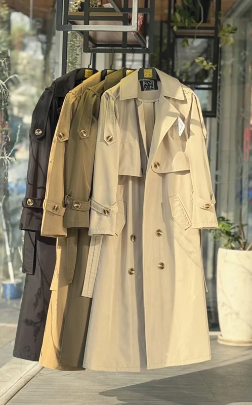 ترنچ کت بلند کلاسیک PM000661