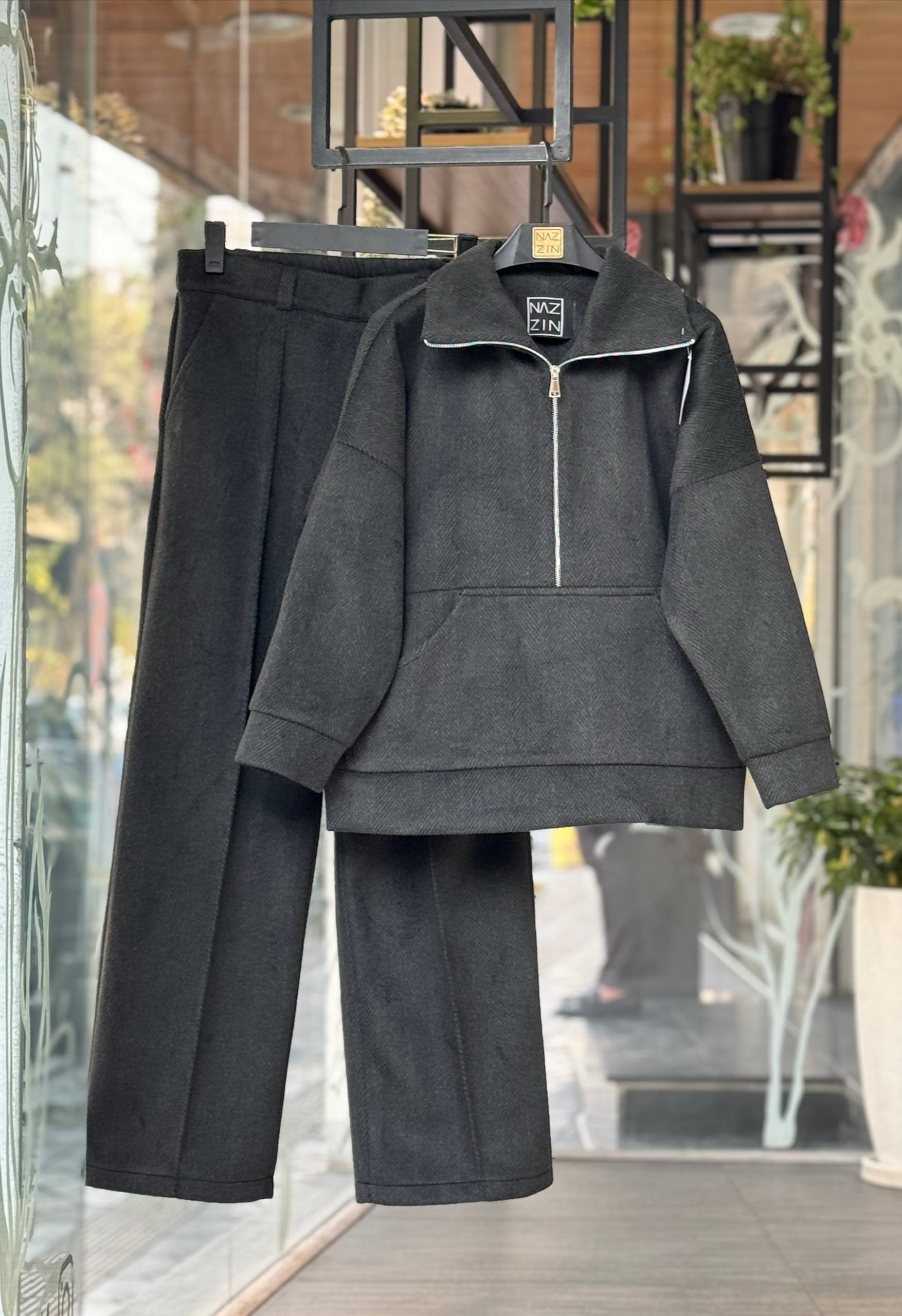 ست سویشرت نیم زیپ و شلوار CW0010