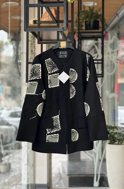 کت لینن سوزندوزی شده PM000497