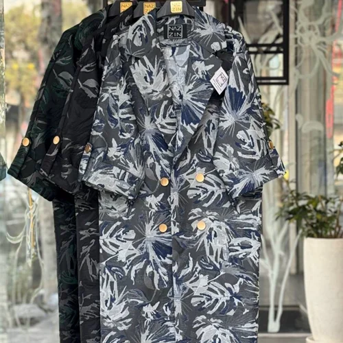 مانتو بلند ژاکارد طرح زارا PM000475