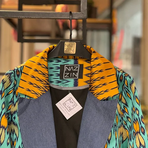 کت ژاکارد یقه جین PM000510