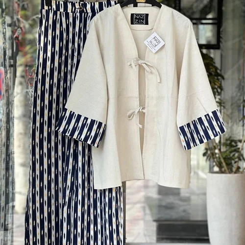 ست مانتو گرهای و شلوار پترن PM000617