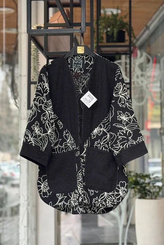 مانتو برنوتی گلدوزی شده PM000499