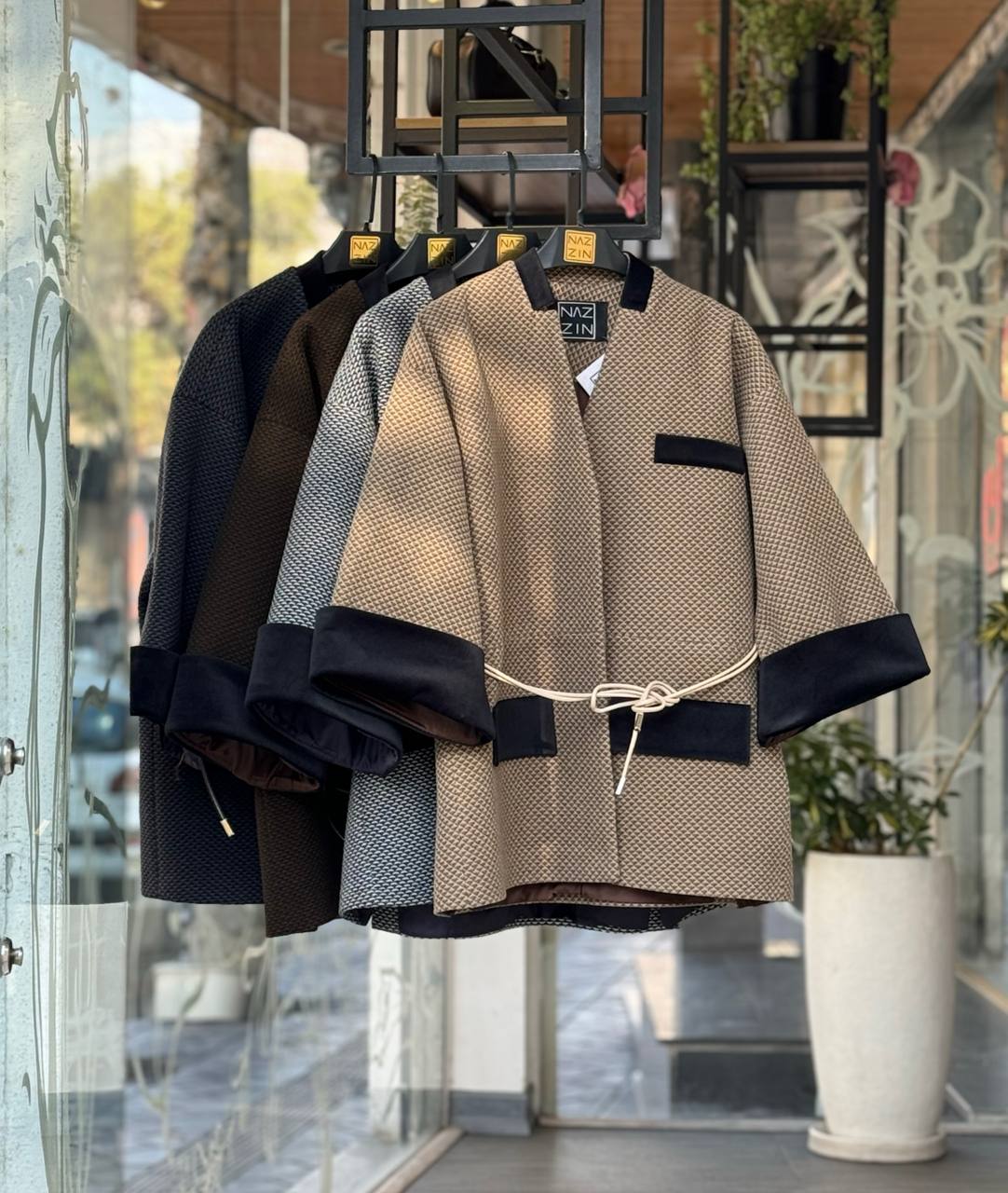 پالتو آستردار طرح جیب CW0034