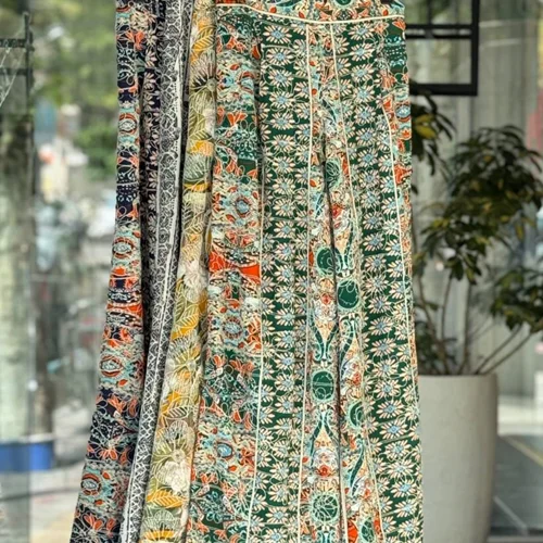 شلوار طرح دار کوک دوزیPM000580