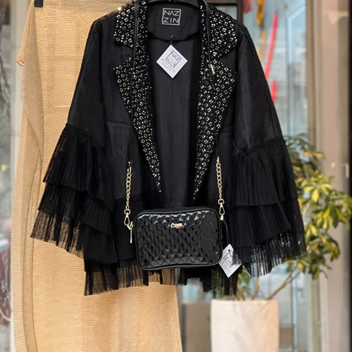 مانتو حریر دوزی PM000491