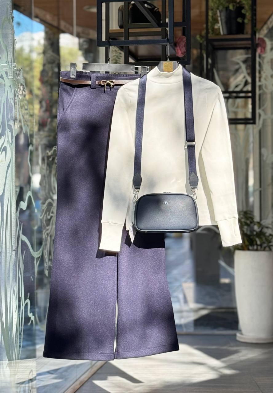 کراپ یقه اسکی آستین بلندفینگردار DW0018