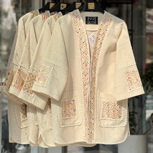 مانتو لینن ترک دوزی PM000479