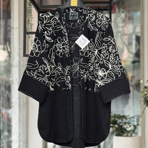 مانتو برنوتی گلدوزی شده PM000500