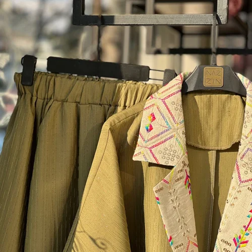 ست کت و دامن ژاکارد بهاره PM000497