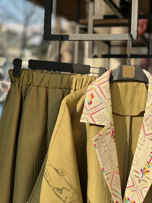 ست کت و دامن ژاکارد بهاره PM000497