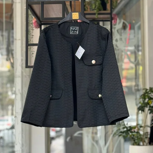 کت ژاکارد یقه گرد عید PM000489