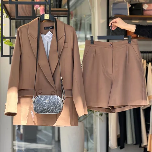 ست کت شلوارک کرپ مازراتی