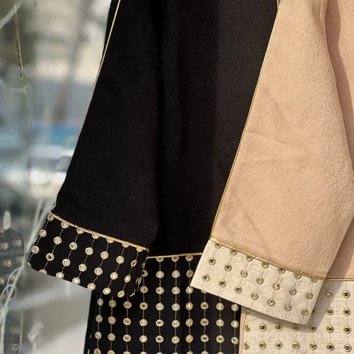 مانتو کتان لمه و سوزندوزی PM000482