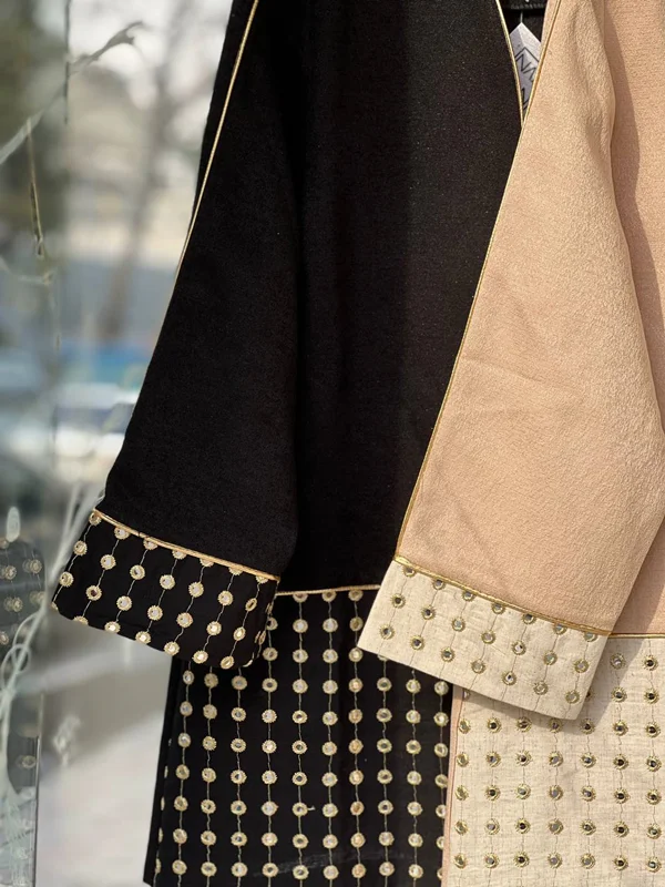 مانتو کتان لمه و سوزندوزی PM000482