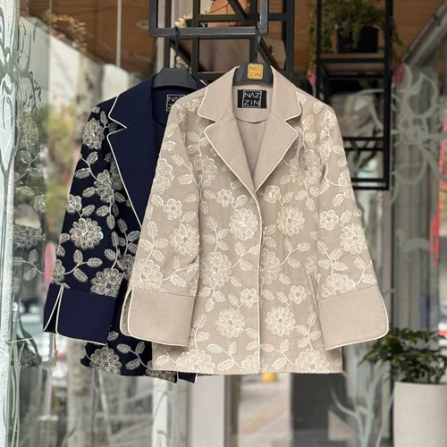 کت لینن گلدوزی PM000504